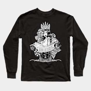 Pin up, Hot rod and Speedometer, black and white Long Sleeve T-Shirt